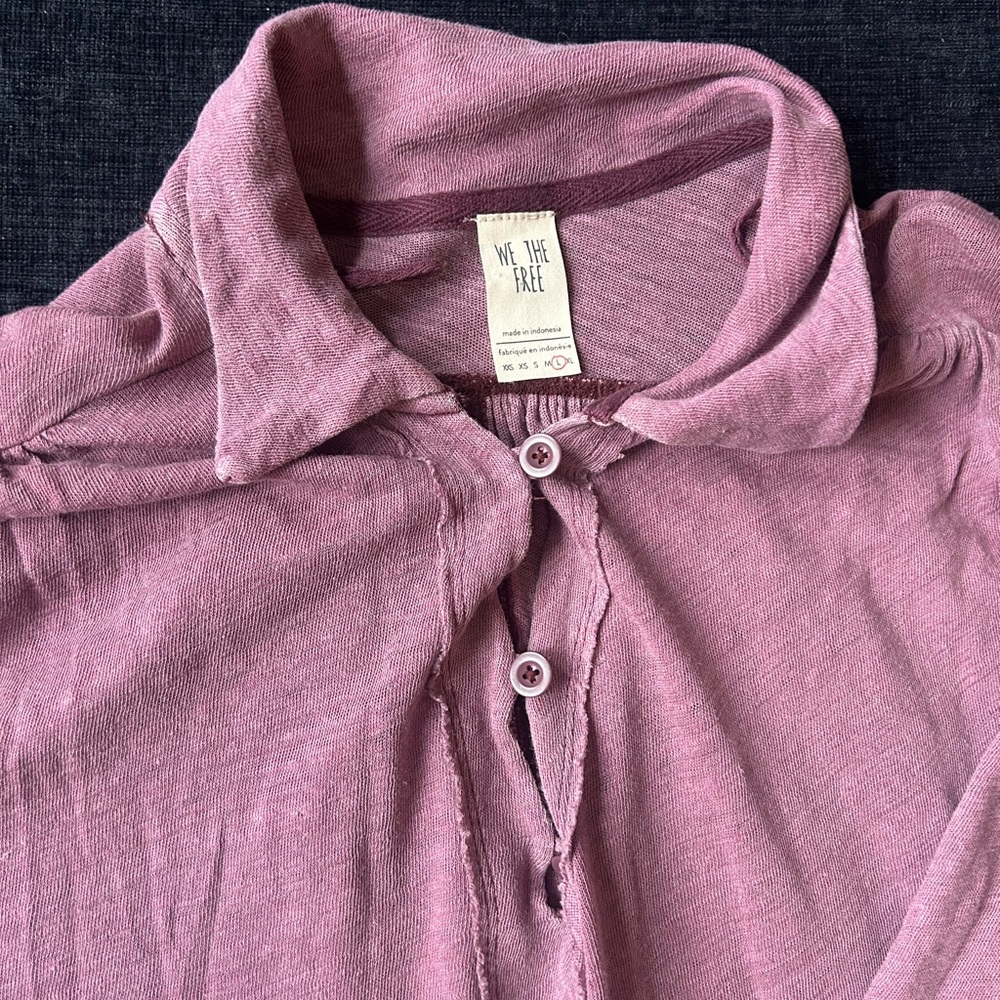 We The Free Mauve Button-Up Top